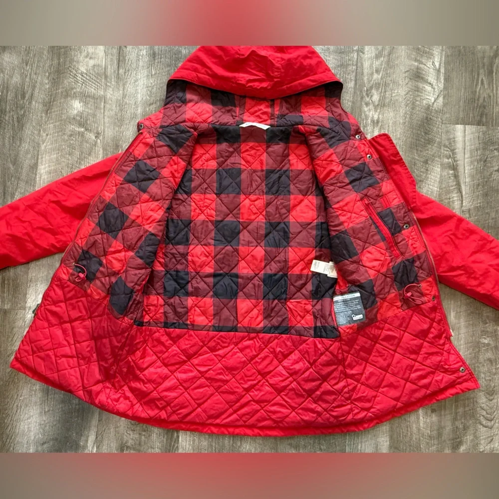 Woolrich Womens Advisory Mountain Parka 15194 Red Wool Insulated Waterproof Sz M - Picture 6 of 12